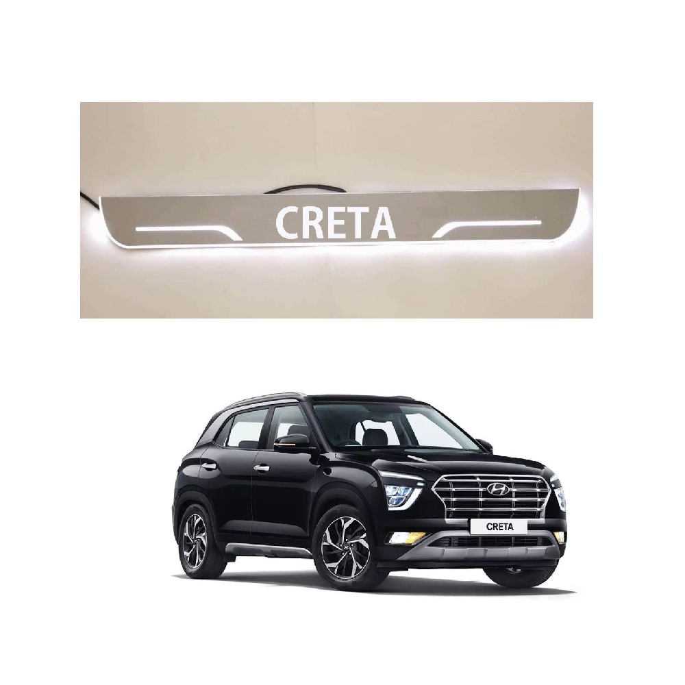 Buy Order LED Blue Light Acrylic Sill Scuff Plates Foot Step for